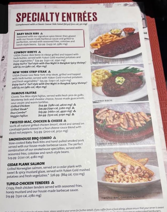 Enjoy the Hard Rock Cafe Restaurant Menu Times Square, New York Burgers ...